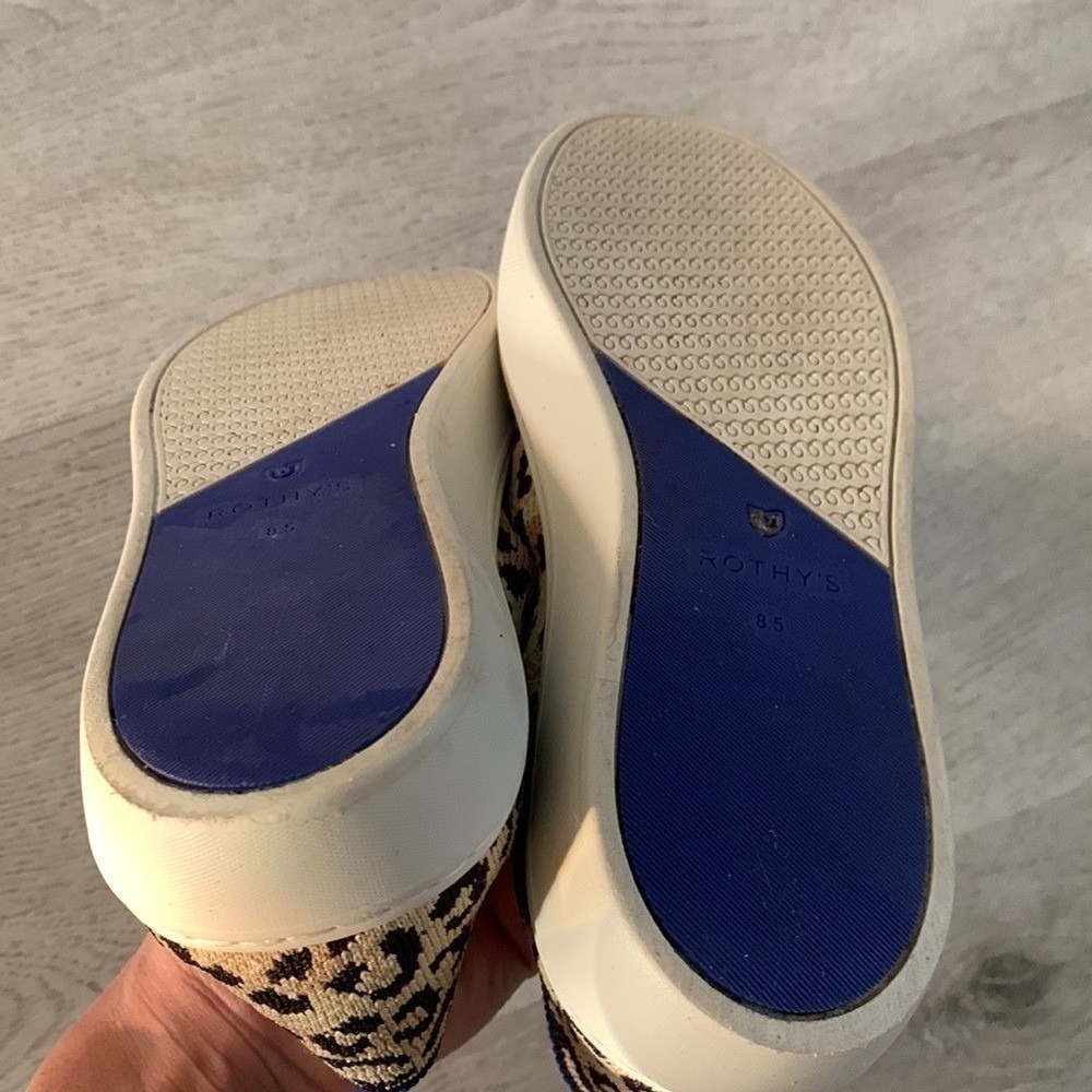 Rothy's Camo Cat 'The Sneaker' slip on W8.5 animal print washable - Picture 8 of 15